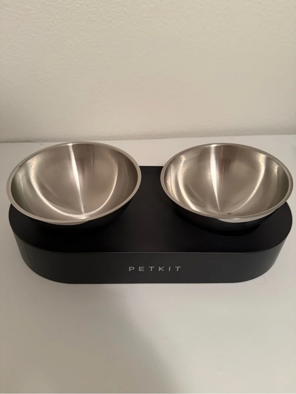 Pet Bowl Set Stainless Steel Double Bowls PETKIT- Silver New In Box